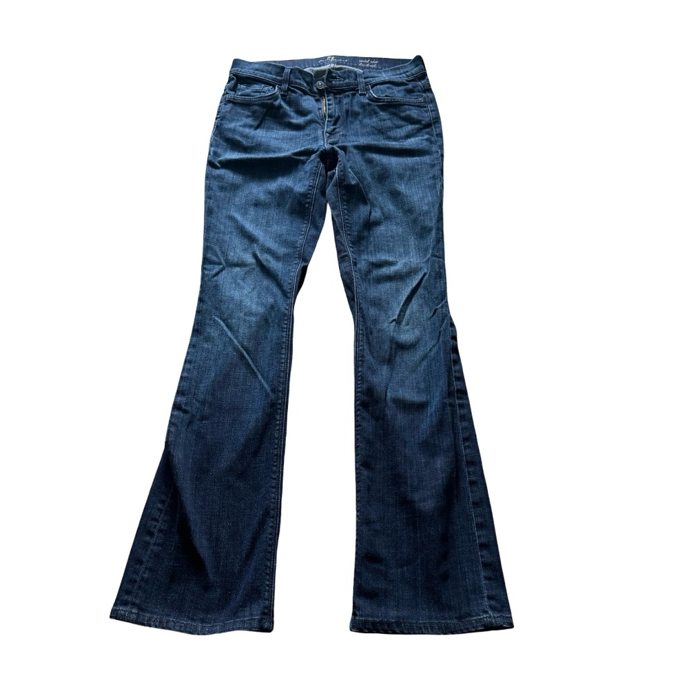 7 for all mankind Navy blue low rise flare jeans